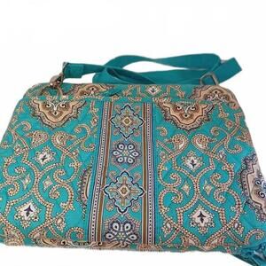 Vera Bradley Turquoise Paisley Tablet Case Zip Hard Shell